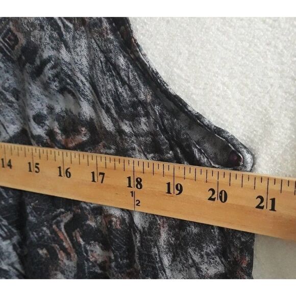 Island Beach Cover up Dress Womens Medium Brown Black Blue Abstract Rayon Tie - Picture 6 of 9